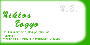 miklos bogyo business card